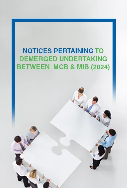Notices pertaining to Demerged Undertaking between MCB & MIB (2024)